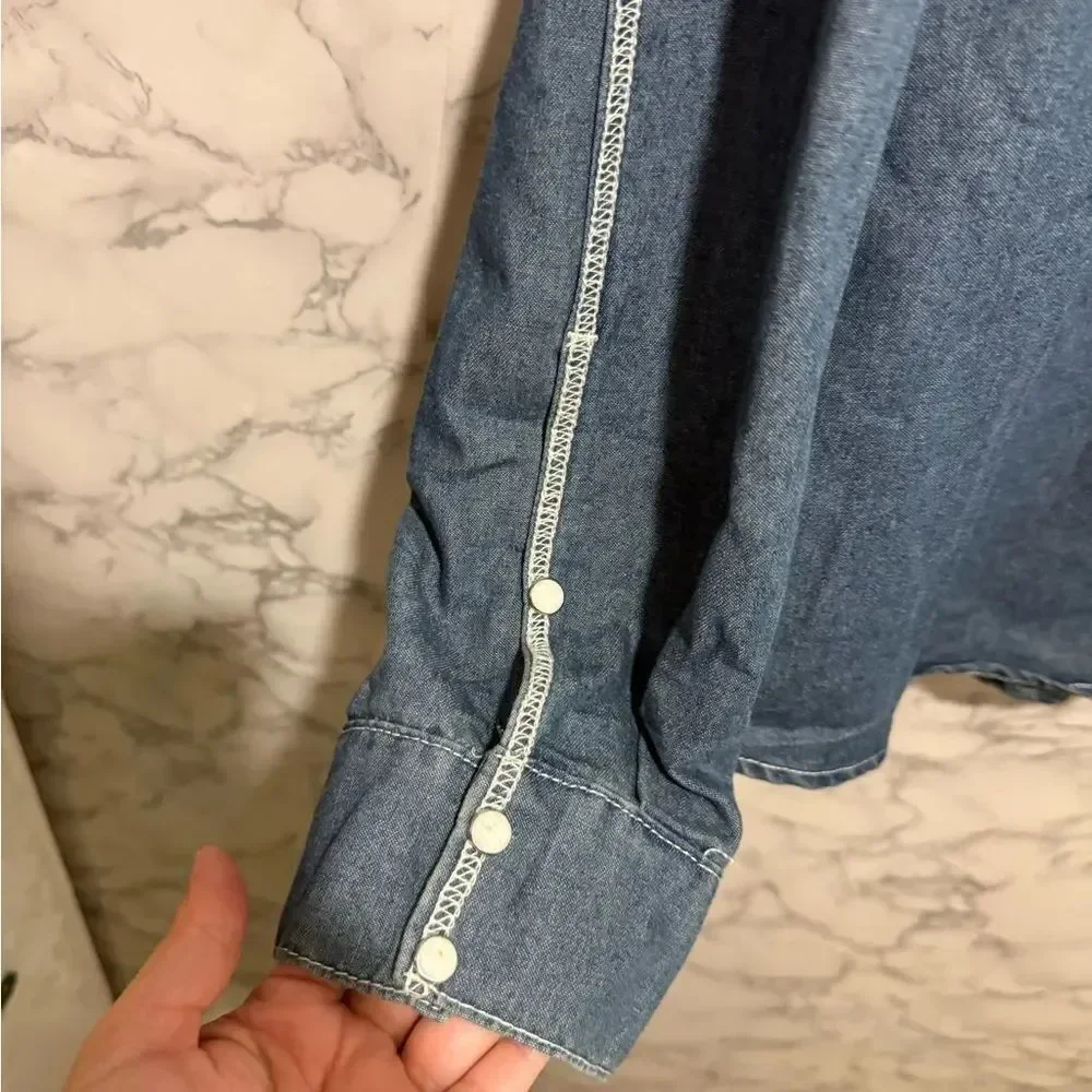 NWT True Religion Men’s Blue Denim Shirt 3XL